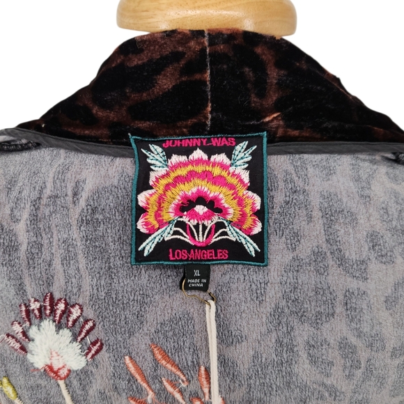 $528 Johnny Was Isabella Velvet Bishop Sleeve Kimono Coat Size XL - Picture 13 of 14